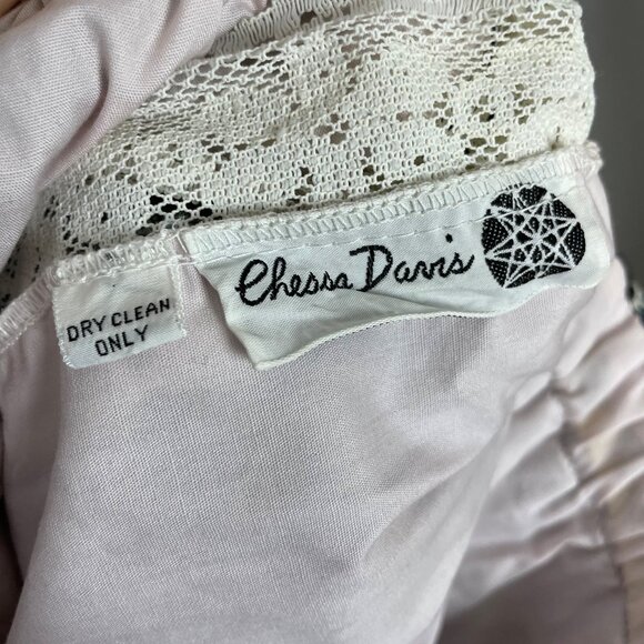 Vintage Chessa Davis Skirt Patchwork Stripes Velvet Lace Tapestry Belt Hippie - Picture 16 of 16